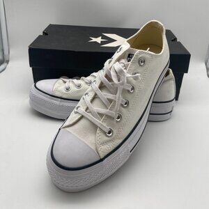 CONVERSE CHUCK TAYLOR ALL STAR LIFT OX WHITE #560251C US WOMEN'S SIZE 9.5